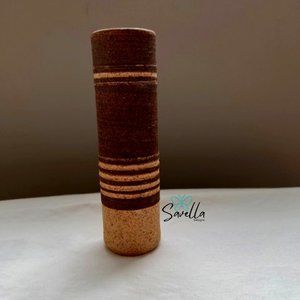 Vintage Brown Glaze Studio Pottery Vase Potters Stamp